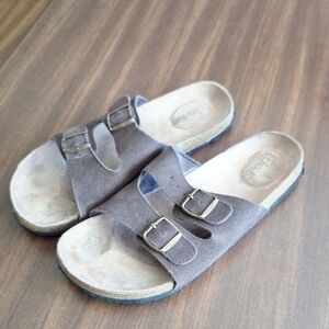 Echo Bay Brown Suede Slide Sandals